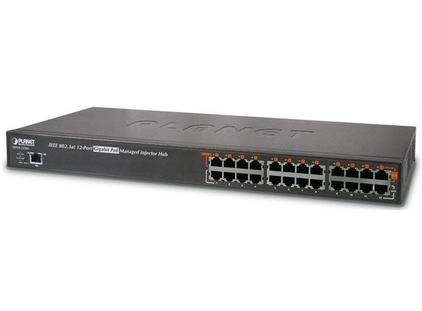 Planet Injector 12-p Gigabit PoE+ 30W IEEE802.3at B360W Managed 